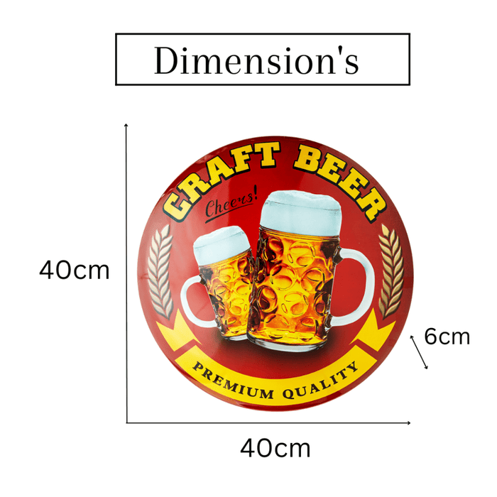 Metal Shield wall decor - Craft Beer Premium (16x16") - eazy wagon
