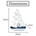 Mini Wooden Sailboat Model Decoration - Faded Blue - eazy wagon