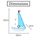 Mini Wooden Sailboat Model Decoration - Light Blue Border - eazy wagon