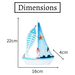 Mini Wooden Sailboat Model Decoration - Light Blue Border - eazy wagon