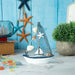 Mini Wooden Sailboat Model Decoration - Small Size Dark Blue - eazy wagon