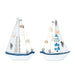 Mini Wooden Sailboat Model Decoration - Small Size Dark Blue - eazy wagon