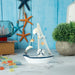 Mini Wooden Sailboat Model Decoration - Small Size Dark Blue - eazy wagon