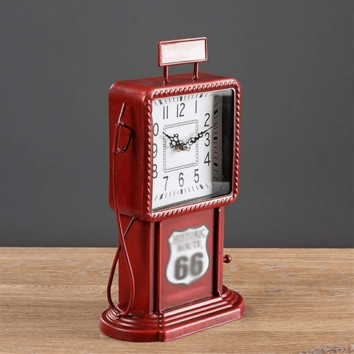 Model Clock - Gasoline Route66 Clock Red - eazy wagon