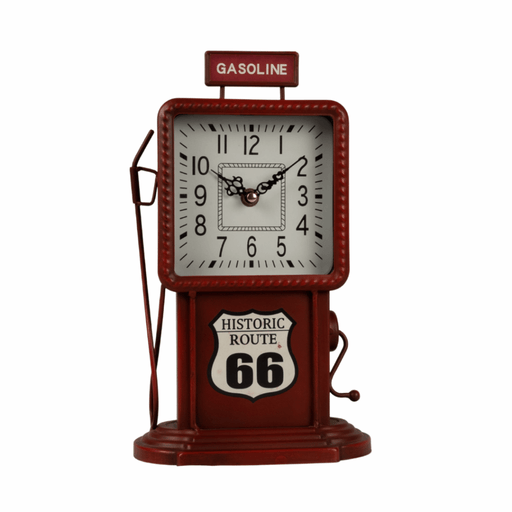 Model Clock - Gasoline Route66 Clock Red - eazy wagon