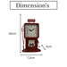 Model Clock - Gasoline Route66 Clock Red - eazy wagon