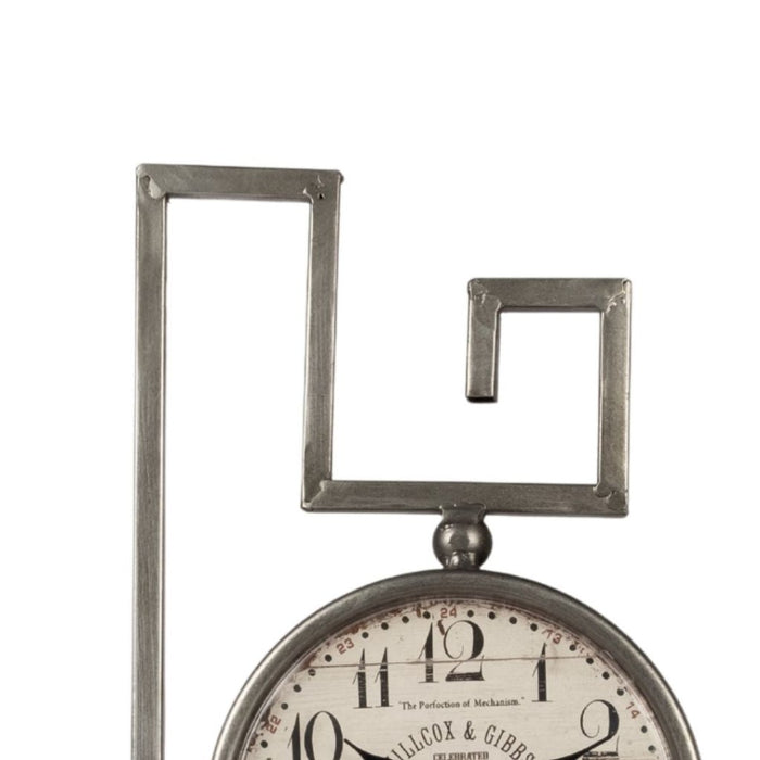 Model Clock – Geometric Antique Silver Finish - eazy wagon