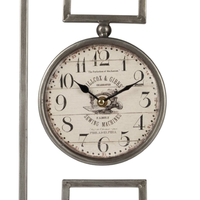 Model Clock – Geometric Antique Silver Finish - eazy wagon