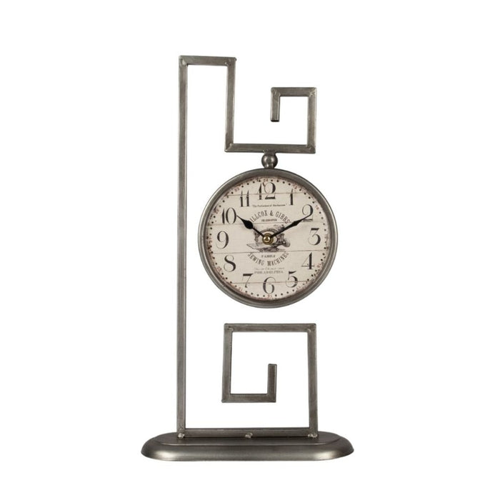 Model Clock – Geometric Antique Silver Finish - eazy wagon
