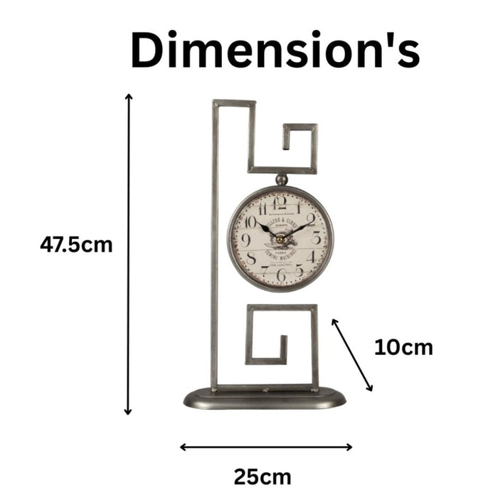 Model Clock – Geometric Antique Silver Finish - eazy wagon