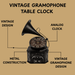 Model Clock - Retro Gramophone Clock black - eazy wagon