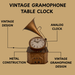 Model Clock - Retro Gramophone Clock Gold - eazy wagon