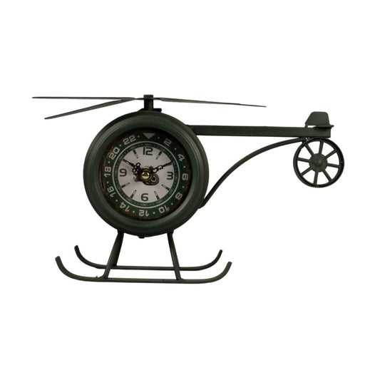 Model Clock - Retro Helicopter Clock Green - eazy wagon