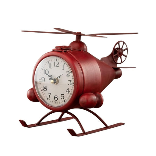 Model Clock - Retro Red Aircraft Design Clock - Red - eazy wagon