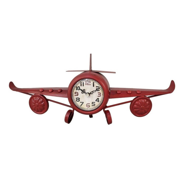 Model Clock - Vintage Wingplane clock - Red - eazy wagon