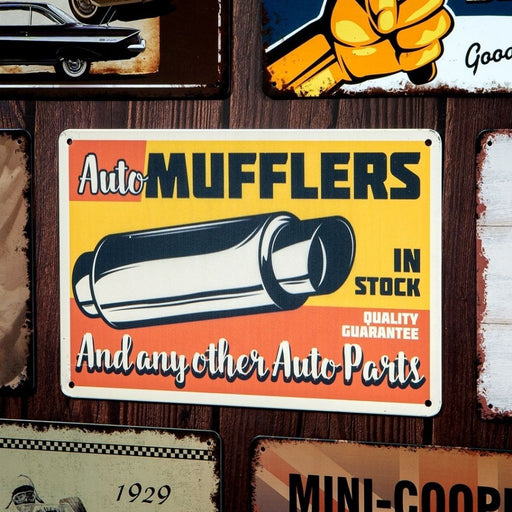 Number Plates Big Wall Sign – Auto Mufflers - eazy wagon