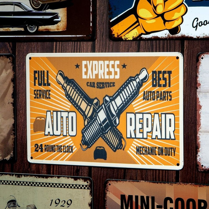 Number Plates Big Wall Sign – Auto Repair – Express Car Service - eazy wagon