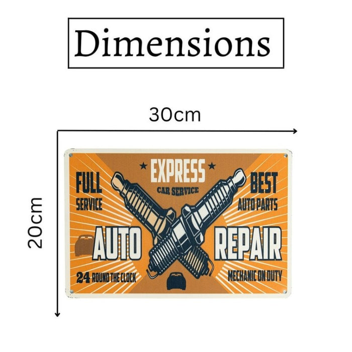 Number Plates Big Wall Sign – Auto Repair – Express Car Service - eazy wagon