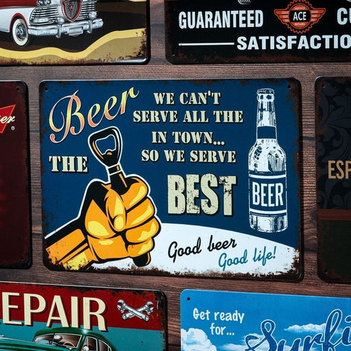 Number Plates Big Wall Sign – Beer The Best - eazy wagon
