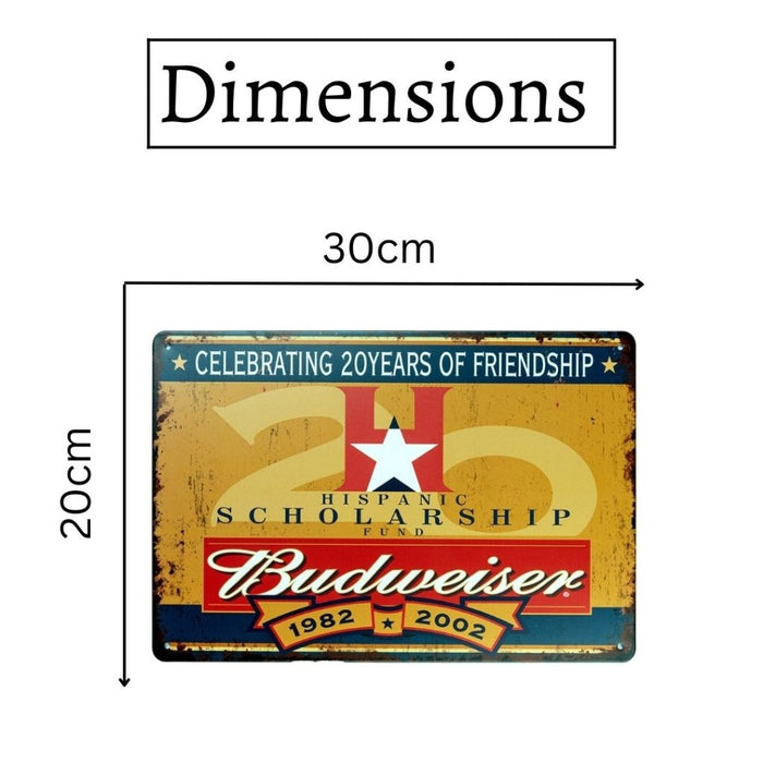 Number Plates Big wall sign - Budweiser Scolarship - eazy wagon