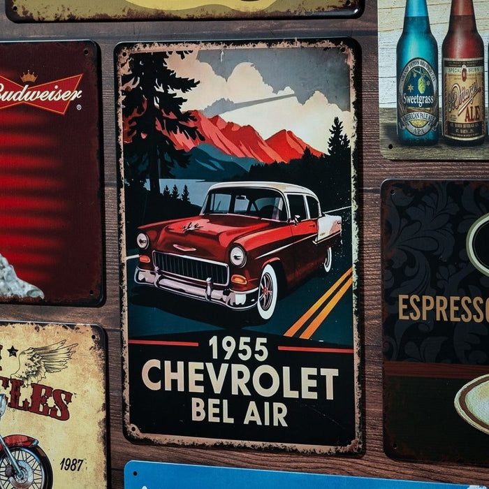 Number Plates Big Wall Sign – Chevrolet Bel Air 1955 - eazy wagon