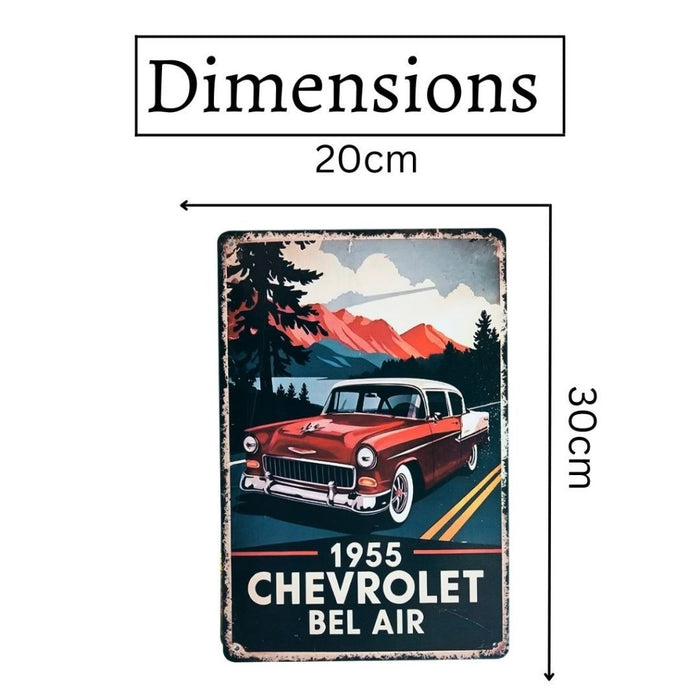 Number Plates Big Wall Sign – Chevrolet Bel Air 1955 - eazy wagon