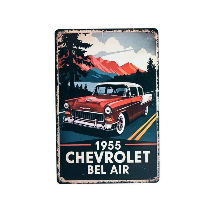 Number Plates Big Wall Sign – Chevrolet Bel Air 1955 - eazy wagon