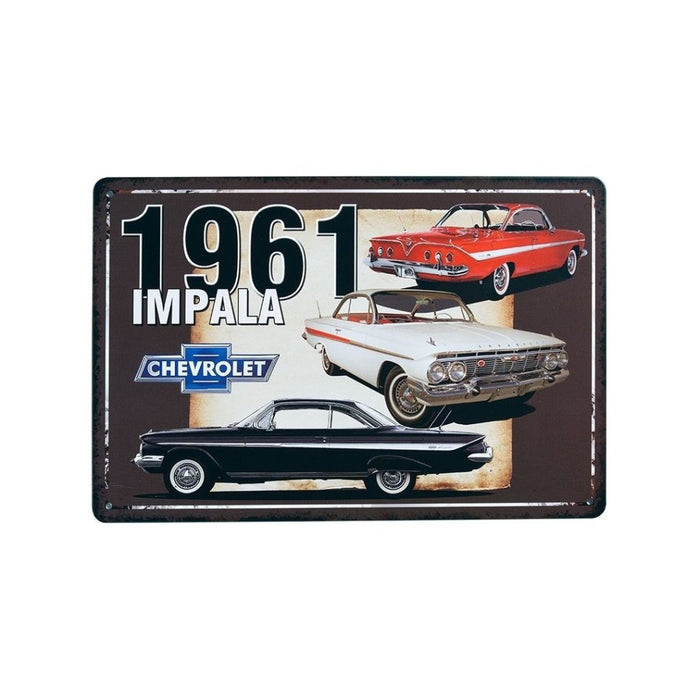 Number Plates Big Wall Sign – Chevrolet Impala 1961 - eazy wagon
