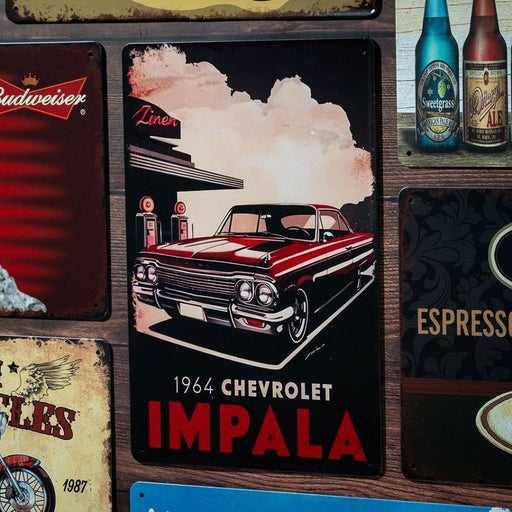 Number Plates Big Wall Sign – Chevrolet Impala 1964 - eazy wagon