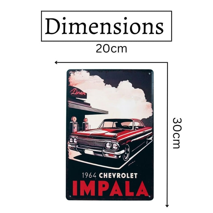 Number Plates Big Wall Sign – Chevrolet Impala 1964 - eazy wagon
