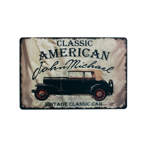 Number Plates Big Wall Sign – Classic American Vintage Car - eazy wagon