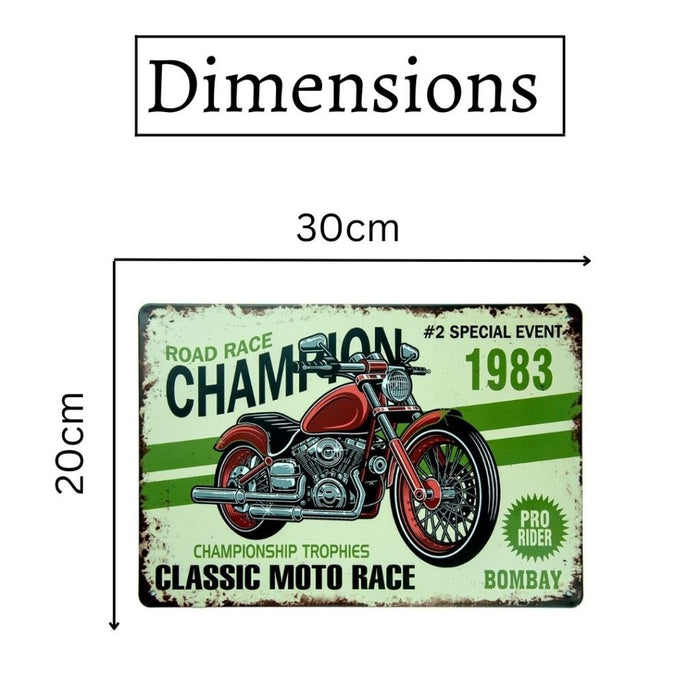Number Plates Big wall sign - Classic Moto Race Bombay - eazy wagon