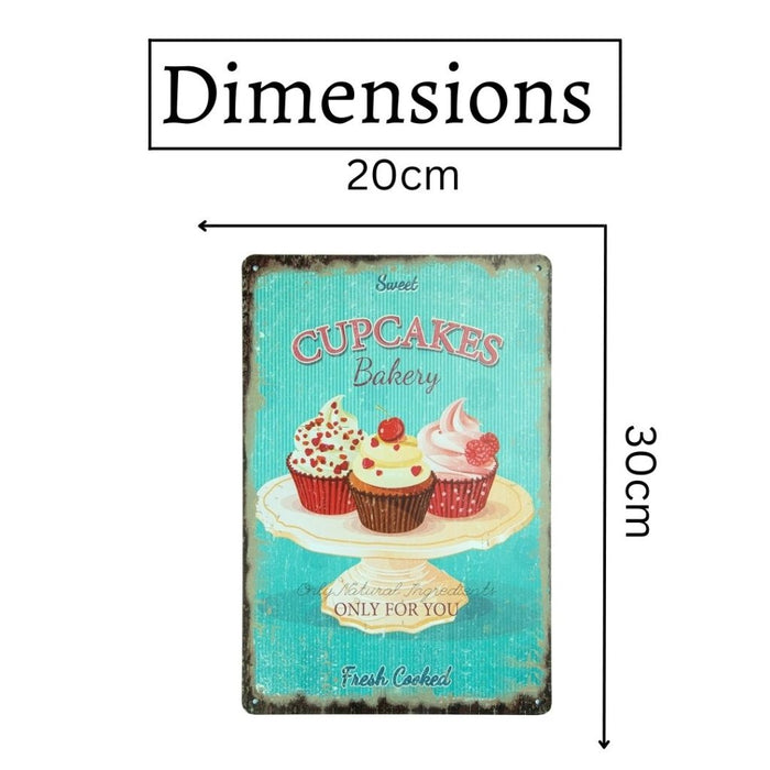 Number Plates Big wall sign - Cupcakes Bakery - eazy wagon