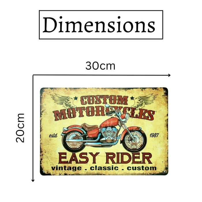 Number Plates Big wall sign - Custom Motorcycles - eazy wagon