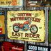 Number Plates Big wall sign - Custom Motorcycles - eazy wagon