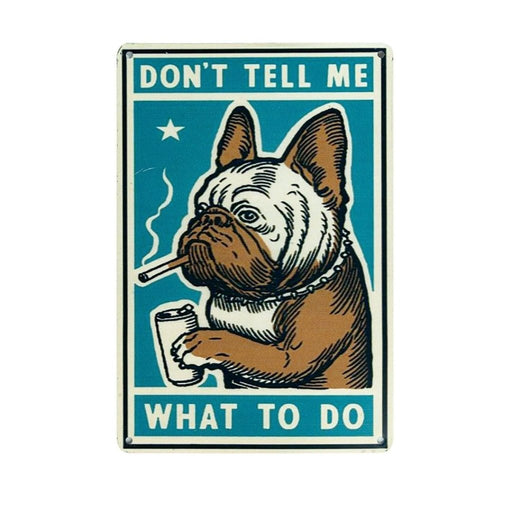 Number Plates Big Wall Sign – Don’t Tell Me What To Do - eazy wagon