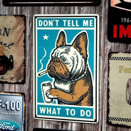 Number Plates Big Wall Sign – Don’t Tell Me What To Do - eazy wagon