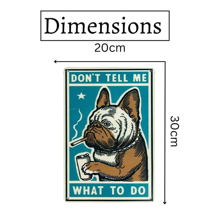 Number Plates Big Wall Sign – Don’t Tell Me What To Do - eazy wagon