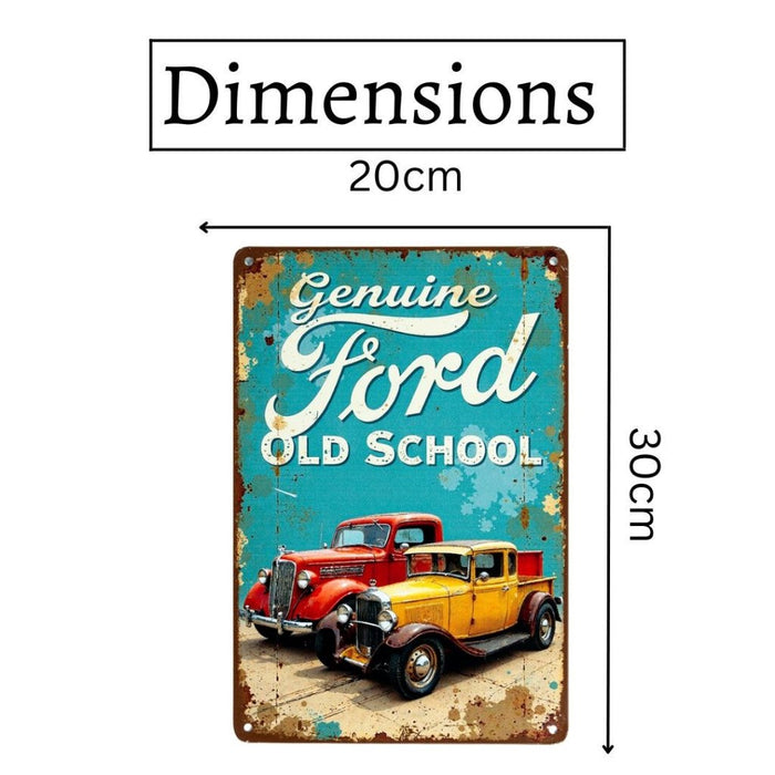 Number Plates Big Wall Sign – Ford Old School - eazy wagon