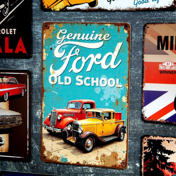 Number Plates Big Wall Sign – Ford Old School - eazy wagon