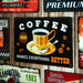 Number Plates Big wall sign - Fresh Coffee - eazy wagon