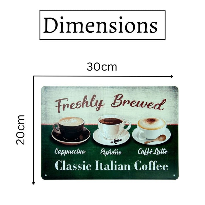 Number Plates Big wall sign - Freshly Brewed Coffee - eazy wagon