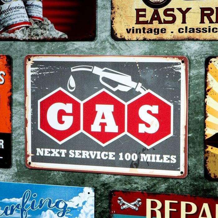 Number Plates Big Wall Sign – GAS Next Service 100 Miles - eazy wagon