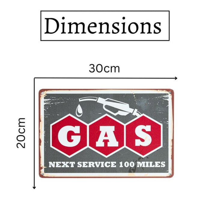 Number Plates Big Wall Sign – GAS Next Service 100 Miles - eazy wagon