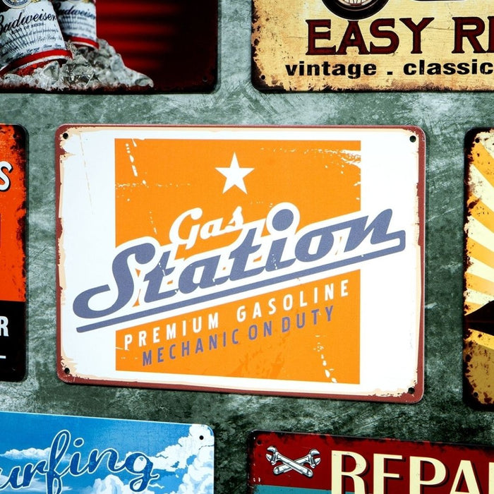 Number Plates Big Wall Sign – Gas Station - eazy wagon