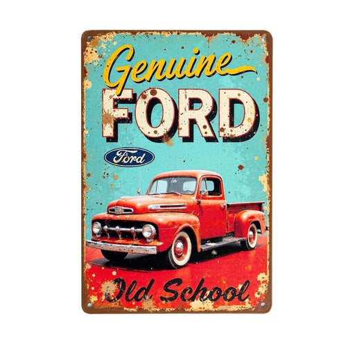 Number Plates Big Wall Sign – Genuine Ford – Old School - eazy wagon