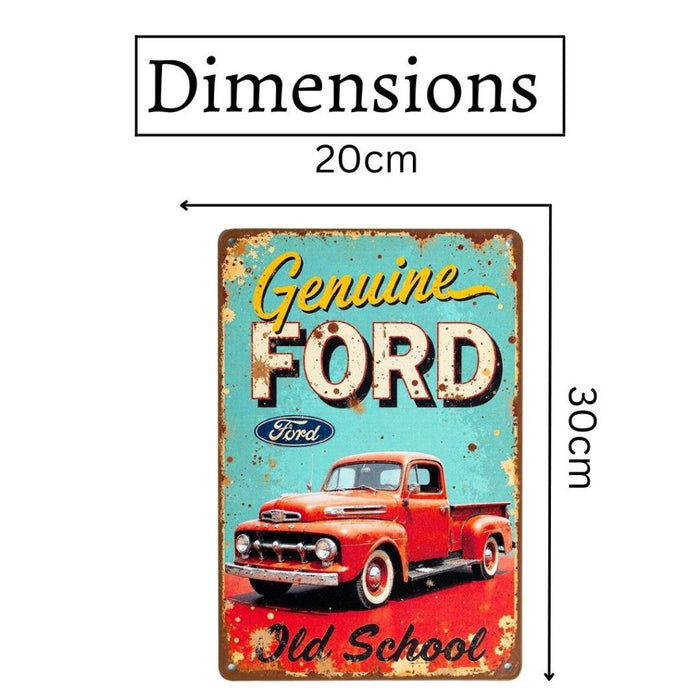 Number Plates Big Wall Sign – Genuine Ford – Old School - eazy wagon