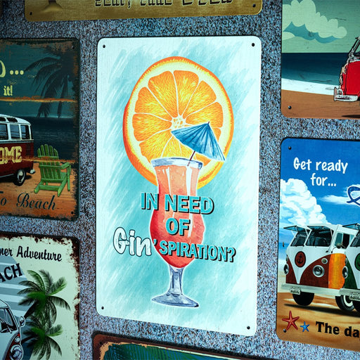 Number Plates Big wall sign - Gin'spiration - eazy wagon