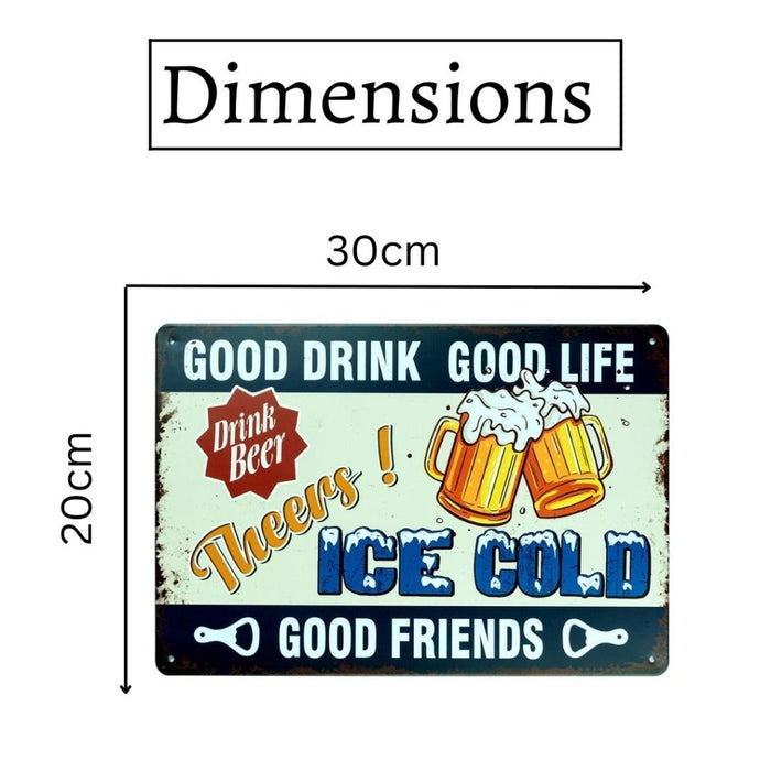 Number Plates Big wall sign - Good Drink Good Life - eazy wagon