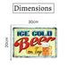 Number Plates Big wall sign - Ice Cold Beer On Tap - eazy wagon